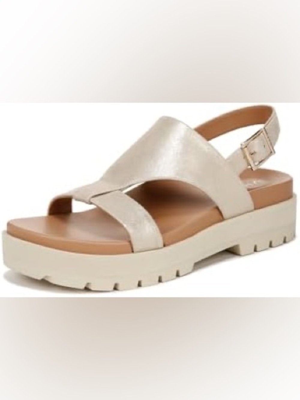 Vionic Women's Alondra Lug Ankle Straps Heeled Sandal shoe size 8